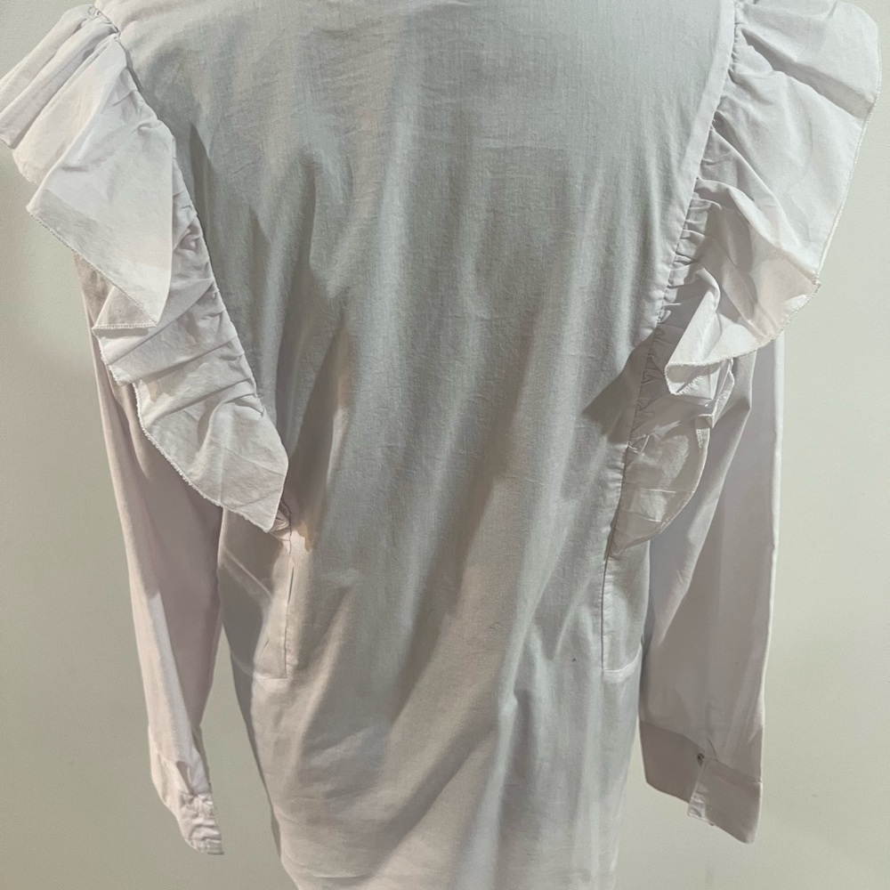 White Ruffle Blouse - Picture 7 of 10